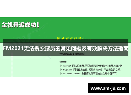 FM2021无法搜索球员的常见问题及有效解决方法指南